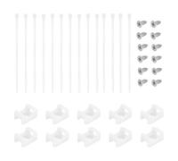 DMiotech 75Pcs Magnetic Zip Tie Mount with 6" Cable Zip Ties and Tapping Screw Organizer Holders Clamps Multipurpose Cable Tie Holder Set for Cable Wire Tubing Sleeving Conduit,White