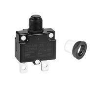 DMiotech 7A Thermal Circuit Breaker 125/250V AC 50V DC 1.8x1.1x0.6" Manual Reset Overload Protector with Quick Connect Terminal and Waterproof Cap for Overload Protection
