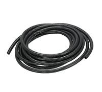 DMiotech 7mmx5mmx3.8m Plastic Non-Split Corrugated Tubing Indoor Outdoor Cord Management for Wrap Tidy Office Garden