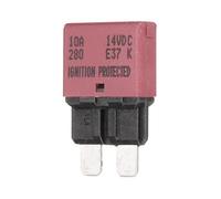 DMiotech Automatic Mini Reset Fuse, 14V DC 10A ATC/ATO Auto Circuit Breaker Reset Fuses Low Profile Blade Fuses for Car Truck SUV Marine Boat Motorcycle, Red