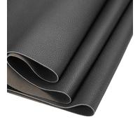 DMiotech Faux Leather Sheet 53 Inch x 8 Inch Soft Grain Black PU Leather Roll for Handmade DIY Craft Projects