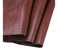 DMiotech Faux Leather Sheet 54 Inch x 36 Inch Alligator Dark Brown Crocodile Pattern PU Leather Roll for Handmade DIY Craft Projects