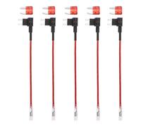 DMiotech Fuse Tap 24V 12V Car Add A Circuit Adapter Blade Fuse Taps Kit 10A for Automotive Trucks Marine, 5pcs Red