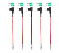 DMiotech Fuse Tap 24V 12V Car Add A Circuit Adapter Blade Fuse Taps Kit 30A for Automotive Trucks Marine, 5pcs Green