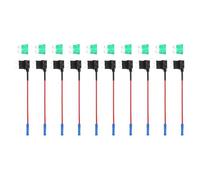 DMiotech Fuse Tap 24V 12V Car Add A Circuit Adapter Blade Fuse Taps Kit 30A Medium for Automotive Trucks Marine, 10pcs Green