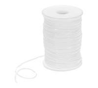 DMiotech Lanyard String Plastic Lacing Cord String 2.5mm White Gimp Strings Weaving Kit for Bracelet Necklaces Jewelry Making Keychain Art Crafts, 92m/101 Yards