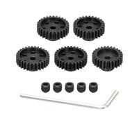 DMiotech M1 26T 27T 28T 29T 30T Steel 5mm Hardened Pinion Motor Gear for RC Car Brushed Replacement Brushless Motors, RC Applications with 5 Pcs Screws & Hex Spanner for DIY RC Boat Drone
