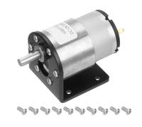 DMiotech Micro DC 12V 10RPM Geared Motor with Bracket Gear Reduction Motors 37mm Diameter Gearbox Micro Speed Reduction for RC Car, Robot Model, DIY Toys
