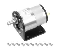 DMiotech Micro DC 12V 200RPM Geared Motor with Bracket Gear Reduction Motors 37mm Diameter Gearbox Micro Speed Reduction for RC Car, Robot Model, DIY Toys