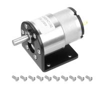 DMiotech Micro DC 12V 300RPM Geared Motor with Bracket Gear Reduction Motors 37mm Diameter Gearbox Micro Speed Reduction for RC Car, Robot Model, DIY Toys