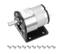 DMiotech Micro DC 12V 600RPM Geared Motor with Bracket Gear Reduction Motors 37mm Diameter Gearbox Micro Speed Reduction for RC Car, Robot Model, DIY Toys
