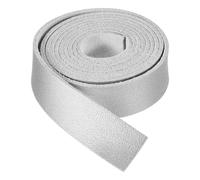 DMiotech Silver Faux Leather Strap 0.6 Inch Wide 39 Inch Long Flat Leather Belt Strip 1.3mm Thick Single Sided Cord for Arts Craft DIY, Traction Ropes, Bag Straps