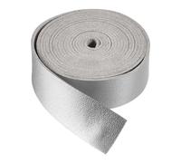 DMiotech Silver Faux Leather Strap 0.8 Inch Wide 78 Inch Long Flat Leather Belt Strip 1.3mm Thick Single Sided Cord for Arts Craft DIY, Traction Ropes, Bag Straps