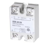 DMiotech SSR-40DA 3-32V DC Input to 24-380V AC Output Single Phase Solid State Relay AC 40A for Industrial Automation, HVAC, Lighting Control