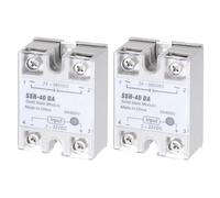 DMiotech SSR-40DA 3-32V DC Input to 24-380V AC Output Single Phase Solid State Relay AC 40A for Industrial Automation, HVAC, Lighting Control 2Pcs