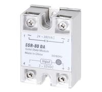DMiotech SSR-80DA 3-32V DC Input to 24-380V AC Output Single Phase Solid State Relay AC 80A for Industrial Automation, HVAC, Lighting Control