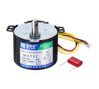 DMiotech Synchronous AC Reduction Motor 50KTYZ AC110V 2.5RPM Ac Motor 260N.CM CW/CCW Low Noise Gearbox Electric Motor for Instrumentation Automation Control