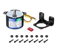DMiotech Synchronous AC Reduction Motor With Motor Bracket 60KTYZ AC110V 110RPM Ac Motor 15N.CM CW/CCW Low Noise Gearbox Electric Motor for Instrumentation Automation Control