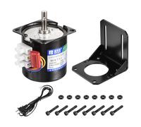 DMiotech Synchronous AC Reduction Motor with Motor Bracket and Power Cord 60KTYZ AC110V 110RPM Ac Motor 15N.CM CW/CCW Low Noise Gearbox Electric Motor for Instrumentation Automation