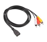 DMiotech USB to RCA Cable, 5ft USB Female to 3 RCA Male Stereo Audio Video Cable Adapter for PC, TV, DVD, Speakers, Amplifiers