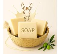 dmiRaz Natural Donkey Milk Soap (Donkey Milk Soap) Anti-Ageing with Vitamin E, A, C - Traditionally Handmade Soap 150 g