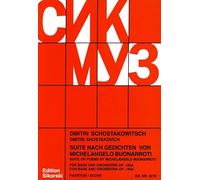 Dmitri Shostakovich: Suite Poemes De Michel-Ange Op.145a (Miniature Score) - Sheet Music