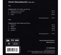 DMITRI SHOSTAKOVICH - SYMPHONIES NOS. 4 & 10 NEW CD