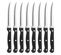 DMJJSD® Steak Knives Set of 8,9nch Steak Knife Set German High Carbon Stainless Steel Serrated Knife Utility Table Dinner Knives Ideal with Ergonomic PP Handle Cutlery Knives for Home/Restaurant
