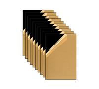 DMJOULI Black Acrylic Sheet A6 Square Perspex Sheet,1mm Thick Panel Plastic Sheet Perspex Sheets Cut to Size Acrylic Discs for Picture Frame Painting DIY Crafts Display Stand Projects(10pcs)