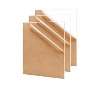 DMJOULI Clear Acrylic Sheet A4 Transparent Perspex Sheet,1mm Thick Acrylic Panel Plastic Sheet Square Discs for Picture Frame Glass Replacement, Display Projects, Painting, DIY Craft(3pcs)