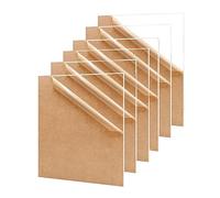 DMJOULI Clear Acrylic Sheet A5 Transparent Perspex Sheet,1mm Thick Acrylic Panel Plastic Sheet Square Acrylic Discs for Picture Frame Glass Replacement, Display Projects, Painting, DIY Craft.(6pcs)
