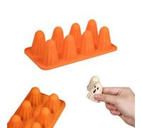 DMJOULI Ghost Moulds Silicone 2 Pcs,8 Cavity Halloween Moulds Silicon for Chocolate,Candy,Jelly,Ice Cubes,Soap & Candle Making - Fun-Shaped Treat and DIY Craft Mold for Halloween Parties.