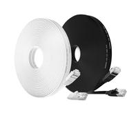 DMKGXL Ethernet Cable UTP Cat 6 RJ45 Patch Cord 1000Mbps Lan Cable for Router Modem PS2 0.5M 5M 10M 15M 30M CAT6 Internet Network Cable(Cat6a-slim-white,50m)