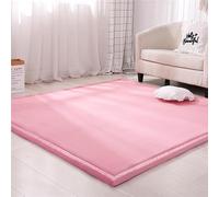 Dmkjdzsw Coral Velvet MatArea Rugs,Yoga Mat Exercise Pads,children'sLarge Foldable Play Mat, Extra Soft Activity Floor Mat Playroom Bedroom-A-200 * 200cm