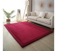 Dmkjdzsw Crawling Mat for Baby Non-slip,Nursery Rug,Coral Velvet Area Rugs,2cm Thick Kids Carpet-Claret-180 * 200cm