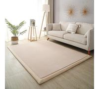 Dmkjdzsw Crawling Mat for Baby Non-slip，Nursery Rug，Coral Velvet Area Rugs，2cm Thick Kids Carpet-Light Brown-100 * 200cm