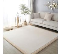 Dmkjdzsw Crawling Mat for Baby Non-slip，Nursery Rug，Coral Velvet Area Rugs，2cm Thick Kids Carpet-Off White-100 * 200cm