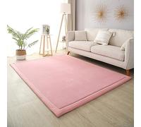 Dmkjdzsw Crawling Mat for Baby Non-slip，Nursery Rug，Coral Velvet Area Rugs，2cm Thick Kids Carpet-Princess Powder-80 * 150cm