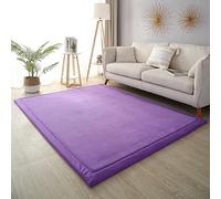 Dmkjdzsw Crawling Mat for Baby Non-slip,Nursery Rug,Coral Velvet Area Rugs,2cm Thick Kids Carpet-Purple-120 * 200cm