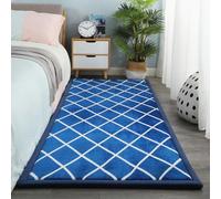 Dmkjdzsw Play Crawling mat for Nursery Baby, Extra Soft Activity Floor Mat for kids Playroom Bedroom- blue checkered-120 * 200cm