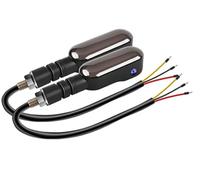 DML7TC Rear Light 2Pcs Motorcycle Turn Signal Indicator Lights Color Projection Lamp Universal Moto Sequential Flowing Flash Running Light