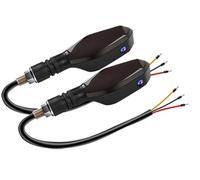 DML7TC Rear Light 2Pcs Motorcycle Turn Signal Indicator Lights Color Projection Lamp Universal Moto Sequential Flowing Flash Running Light