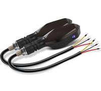 DML7TC Rear Light 2PCS Universal Motorcycle Turn Signal Lamp Color Projection Sequential Flowing Flash Indicator Lights Running Light