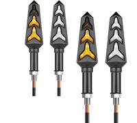 DML7TC Rear Light Motorcycle Turn Signal Lights Sequential Flowing Water Flash Indicator Lamp 10mm Dual-color Light