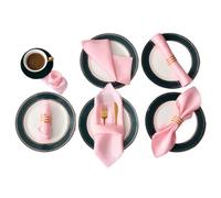DMLAYHP 12Pcs 30X30cm Satin Table Napkin Soft Wedding Banquet Square Table Napkins Dinner Party Decoration(2)