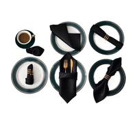 DMLAYHP 12Pcs 30X30cm Satin Table Napkin Soft Wedding Banquet Square Table Napkins Dinner Party Decoration(7)