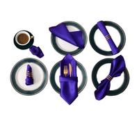 DMLAYHP 12Pcs 30X30cm Satin Table Napkin Soft Wedding Banquet Square Table Napkins Dinner Party Decoration(15)