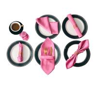 DMLAYHP 12Pcs 30X30cm Satin Table Napkin Soft Wedding Banquet Square Table Napkins Dinner Party Decoration(18)