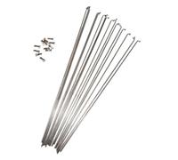 DMLAYHP Bicycle Stainless Steel Spokes Silvery 14G 304 36pcs Mountain Racing Bike J Bend with Nipples 12mm 82mm-298mm(130mm)