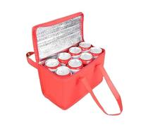 DMLAYHP Food Delivery Bag Food Thermal Bag Picnic Bag Cookware Storage Bag with Handle Portable Lunch Bag Beer Delivery Bag for Family Outdoor Activities(Red,28x14x17cm)